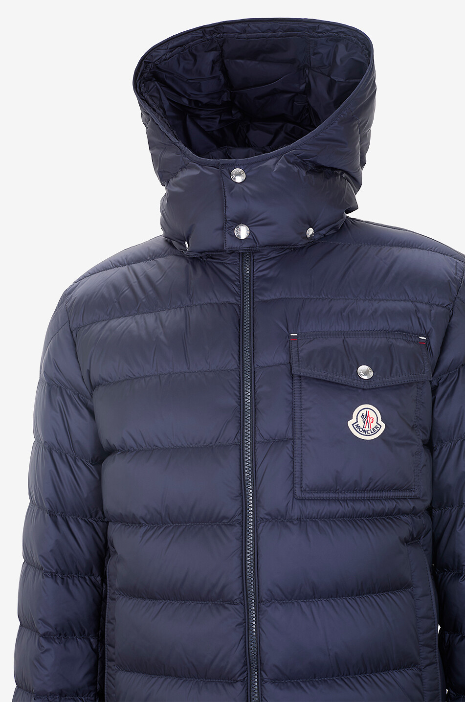 MONCLER Kurze gesteppte Kapuzendaunenjacke Verith Herren DUNKELBLAU 3