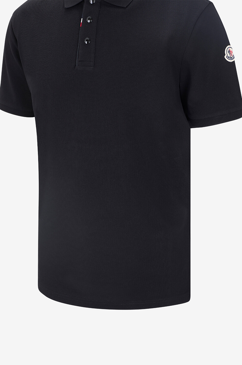 MONCLER Kurzärmeliges Polohemd aus Baumwollpiqué Herren SCHWARZ 3