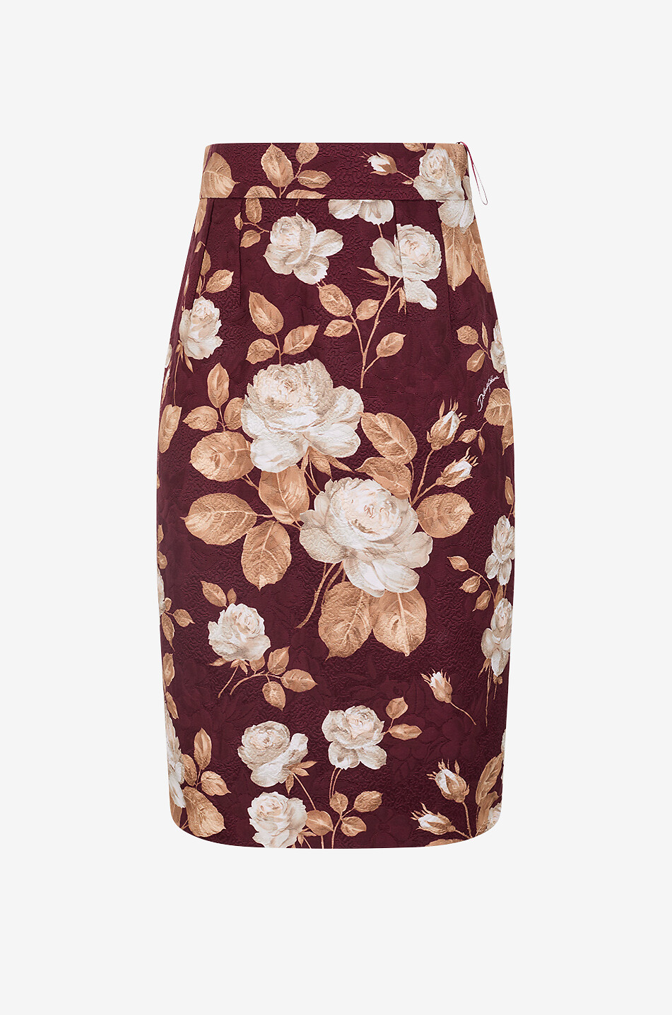 DOLCE & GABBANA Rose-patterned brocade miniskirt Women MULTI COLOURED 1 1