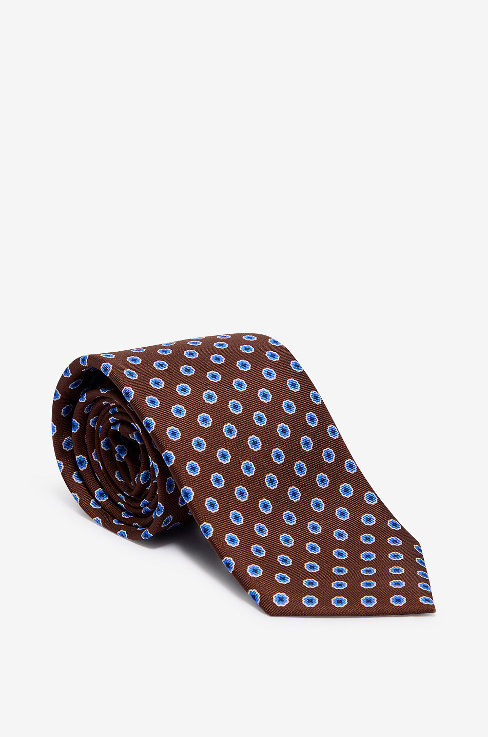 BIGI CRAVATTE Cravate fantaisie en soie AA316 Homme MARRON MOYEN 1