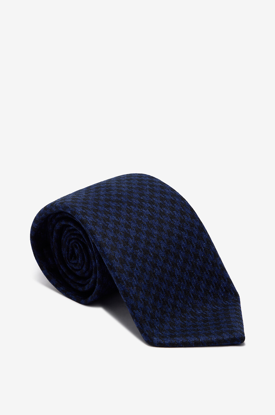 BIGI CRAVATTE Cravate à motif Fantaisie en laine AA407 Homme BLEU FONCE 1
