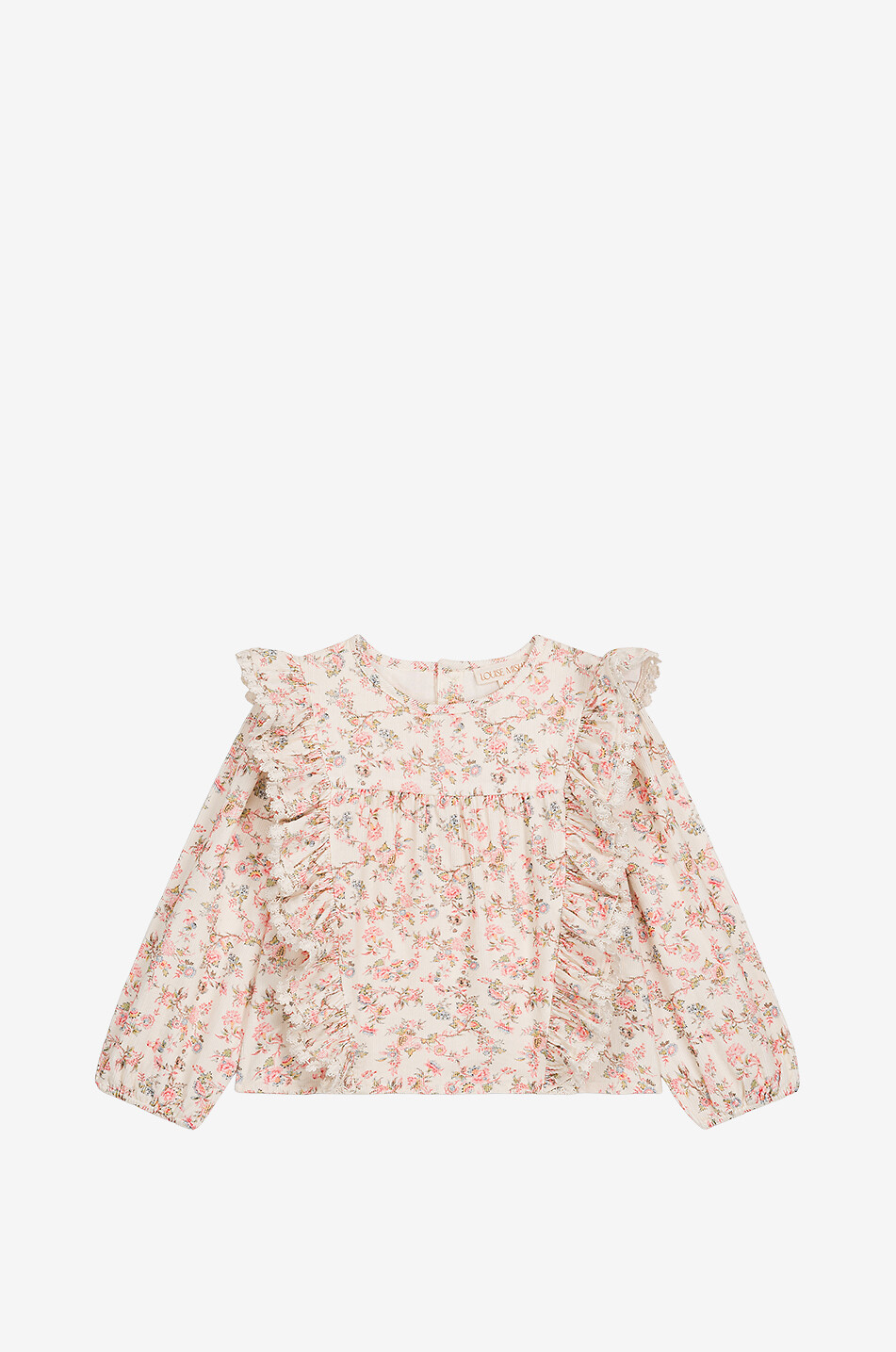 LOUISE MISHA Bella long-sleeved floral organic cotton girls' blouse Girl EGGSHELL 1