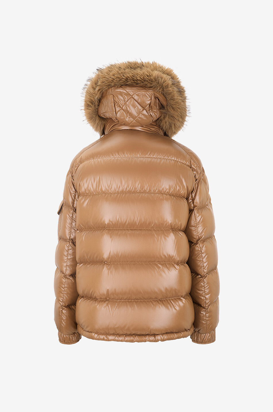 MONCLER Kurze gesteppte Daunenjacke mit Kapuze Hypolais Damen BRAUN 2