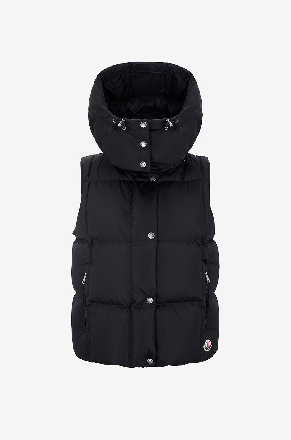 Macareux quilted hooded sleeveless puffer jacket