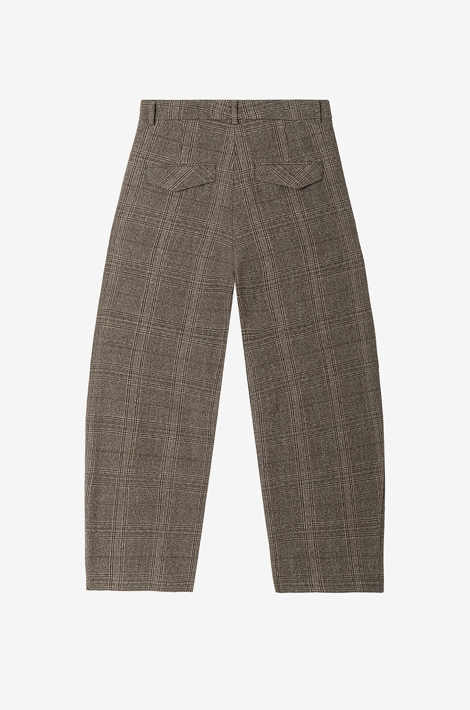 CAMBIO Edita checked wide-leg trousers in blended viscose Women BROWN 2