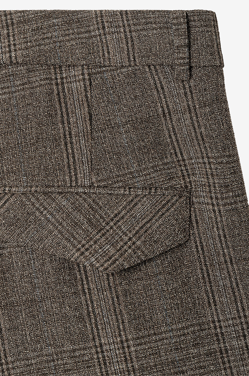 CAMBIO Edita checked wide-leg trousers in blended viscose Women BROWN 4