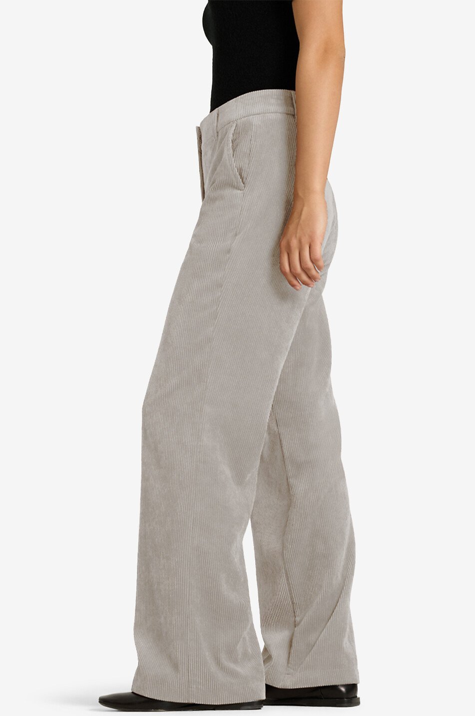 CAMBIO Hose mit weitem Bein aus Cord Amelie Damen HELLGRAU 5
