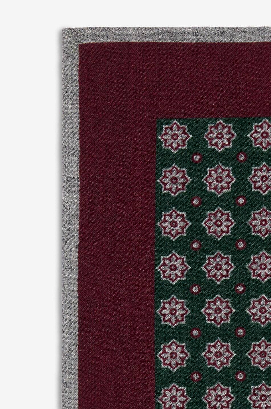 BIGI CRAVATTE AA704 wool fancy suit pocket square Men DARK RED 2