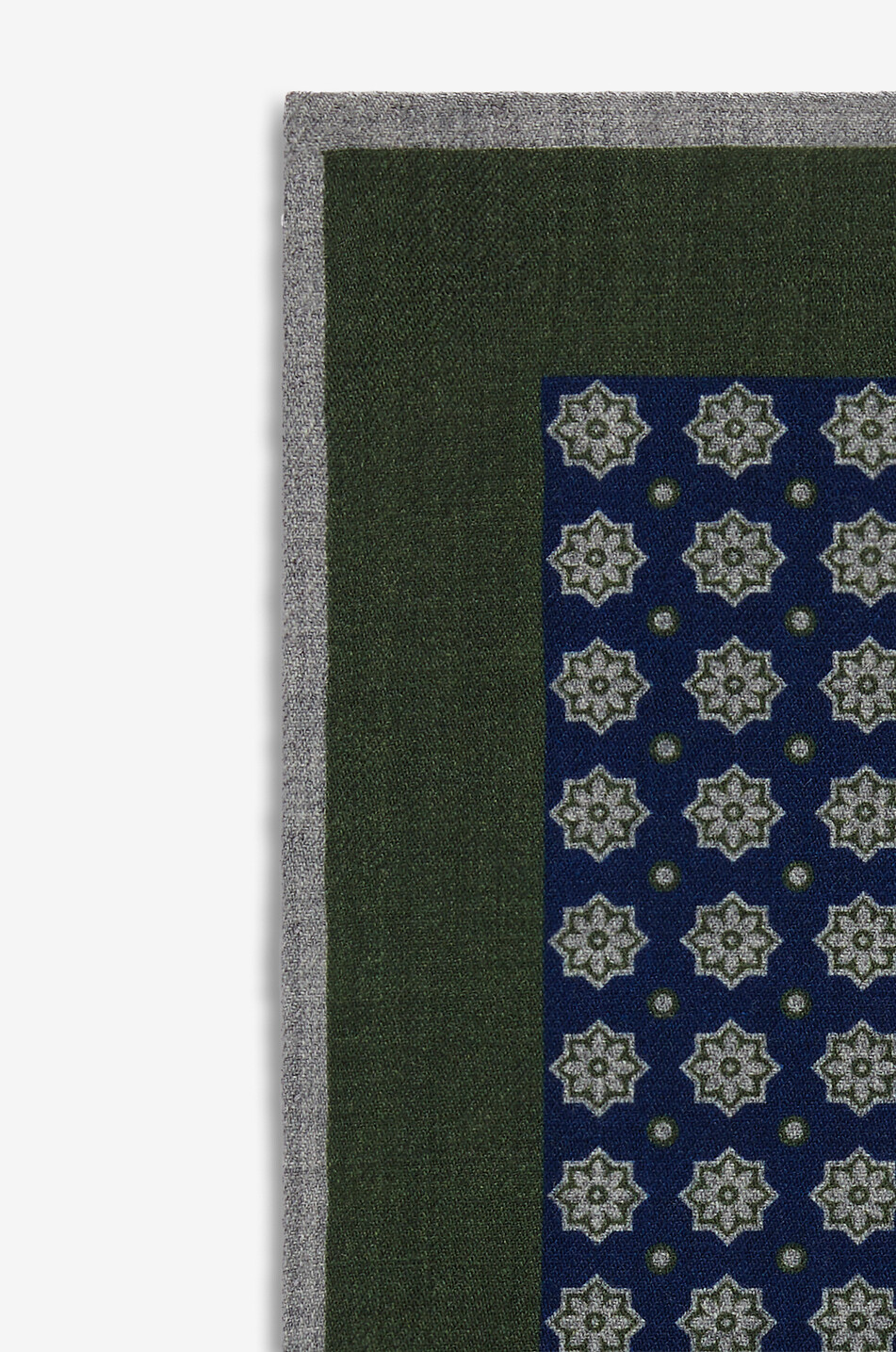 BIGI CRAVATTE AA704 wool fancy suit pocket square Men DARK GREEN 2