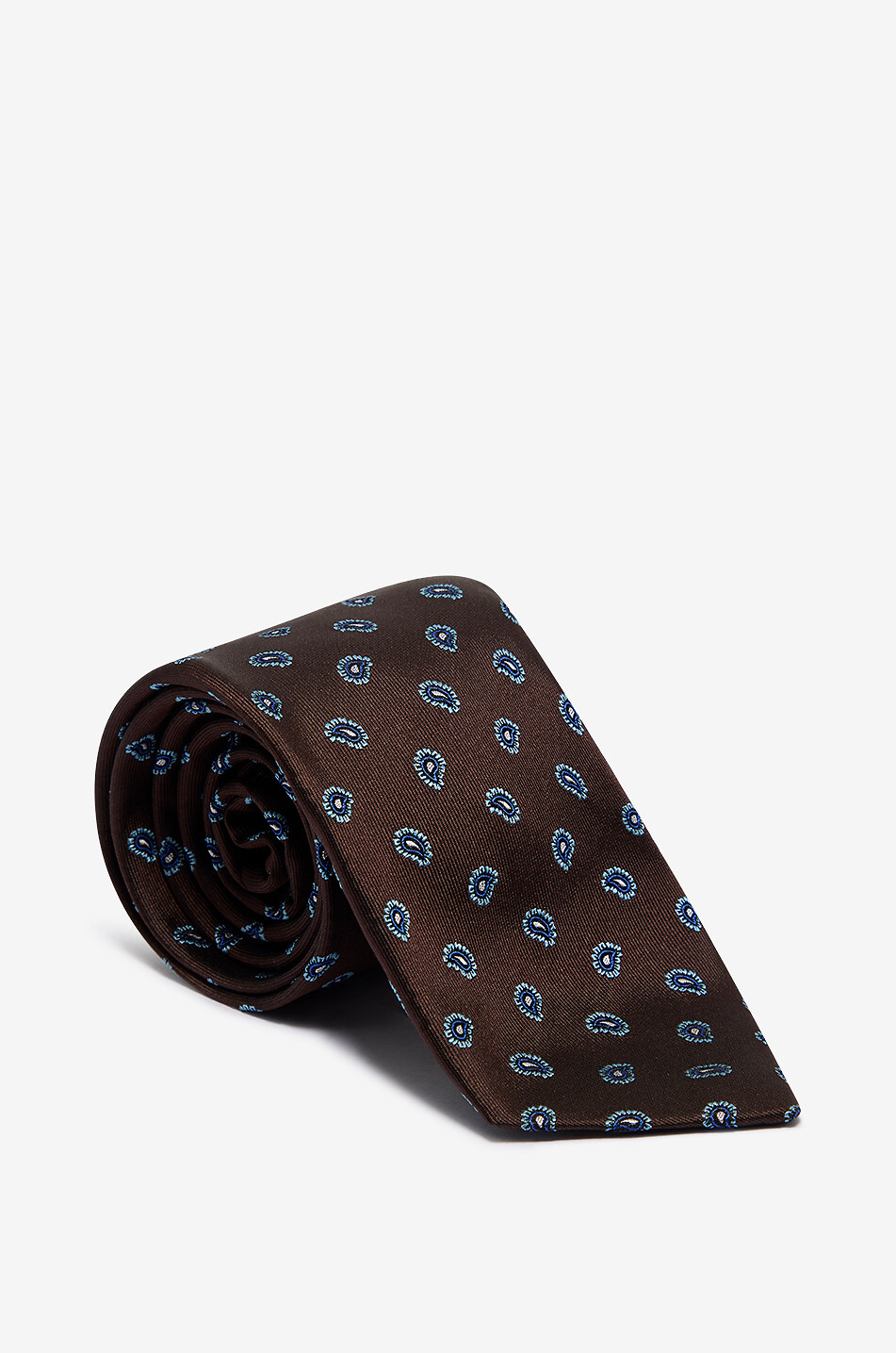 BIGI CRAVATTE Cravate en soie à motif paisley AA141 Homme MARRON FONCÉ 1