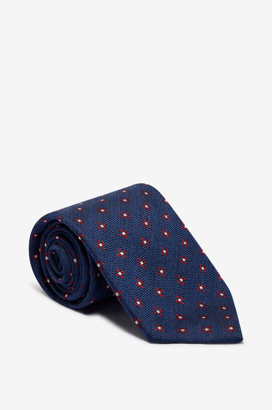 BIGI CRAVATTE Cravate fantaisie en soie et laine AA106 Homme BLEU MOYEN 1