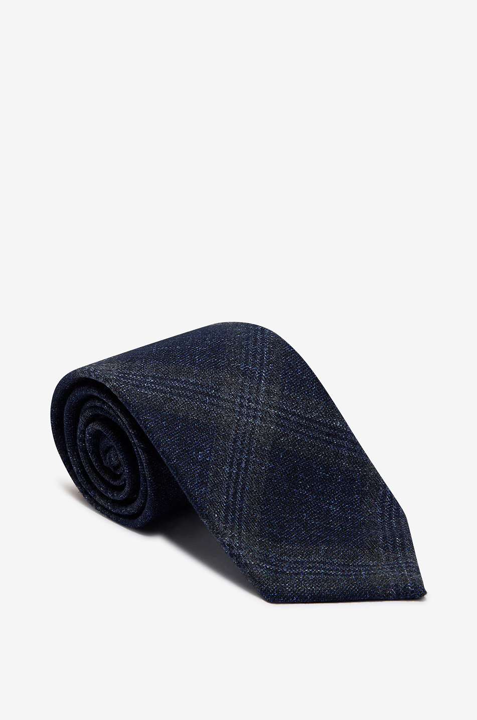 BIGI CRAVATTE AA404 wool and silk blend fancy tie Men DARK BLUE 1