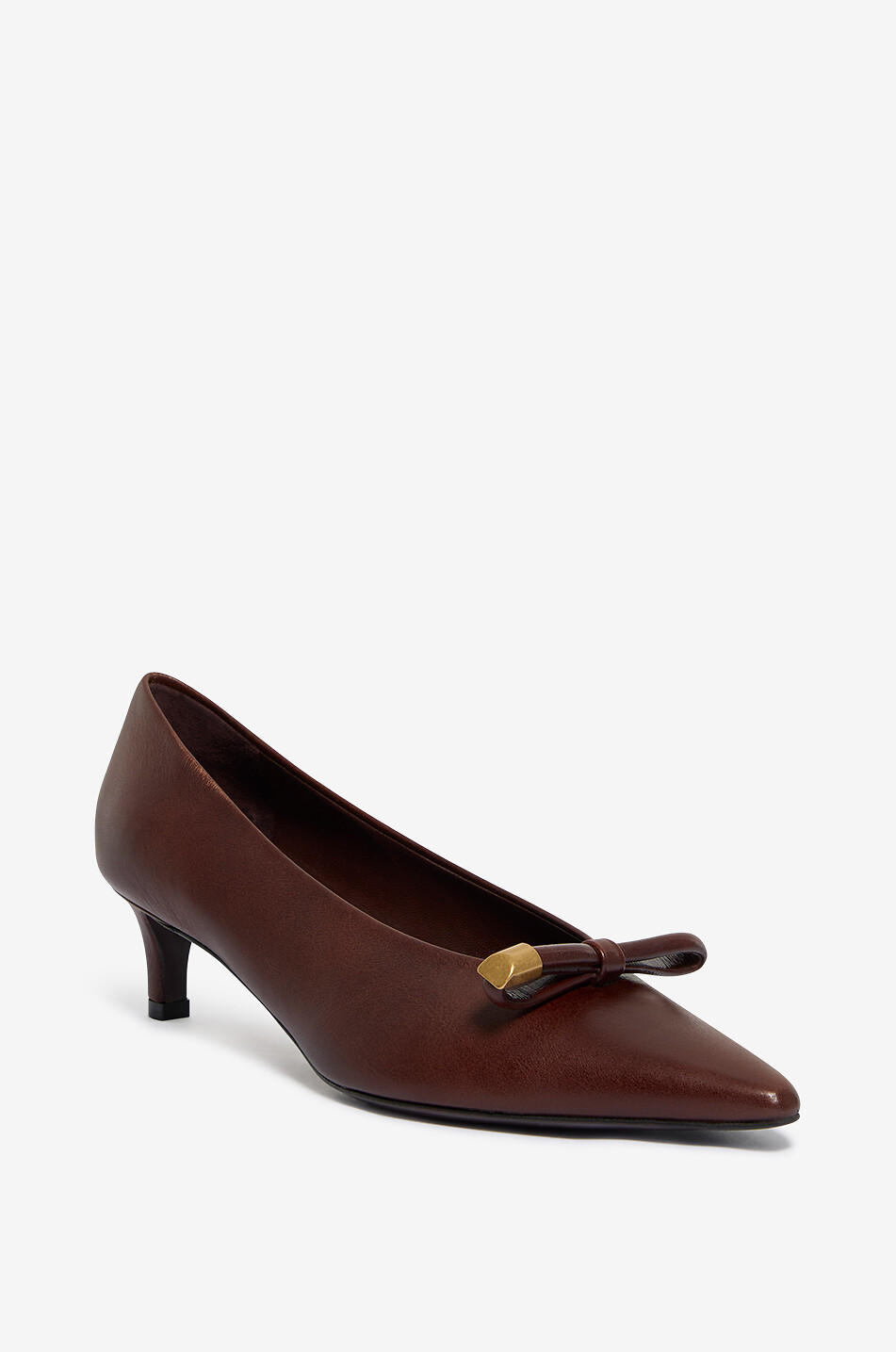 ROBERTO FESTA X BONGÉNIE Orla leather stiletto heels with bow Women DARK RED 1