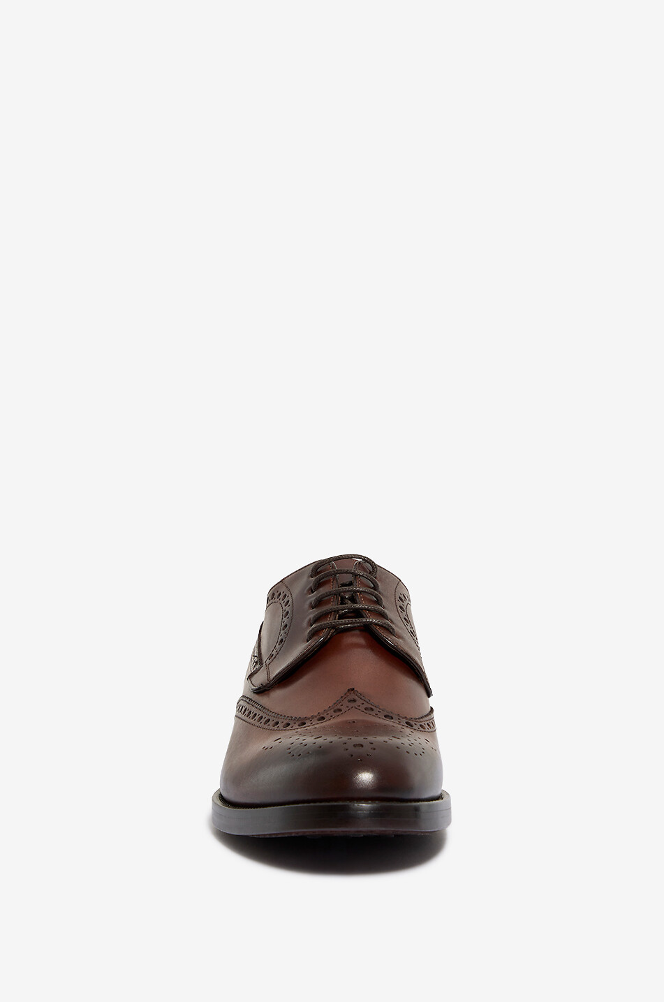 BONGÉNIE Chaussures à lacets en cuir à perforations Homme MARRON MOYEN 2