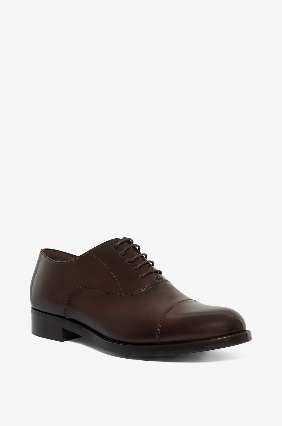 BONGÉNIE Chaussures à lacets en cuir lisse Homme MARRON FONCÉ 1