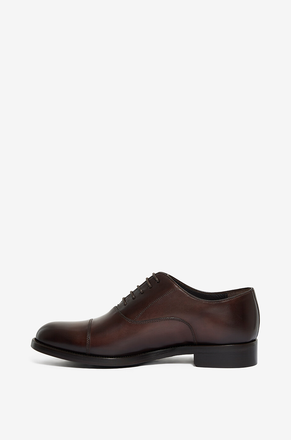 BONGÉNIE Chaussures à lacets en cuir lisse Homme MARRON FONCÉ 3