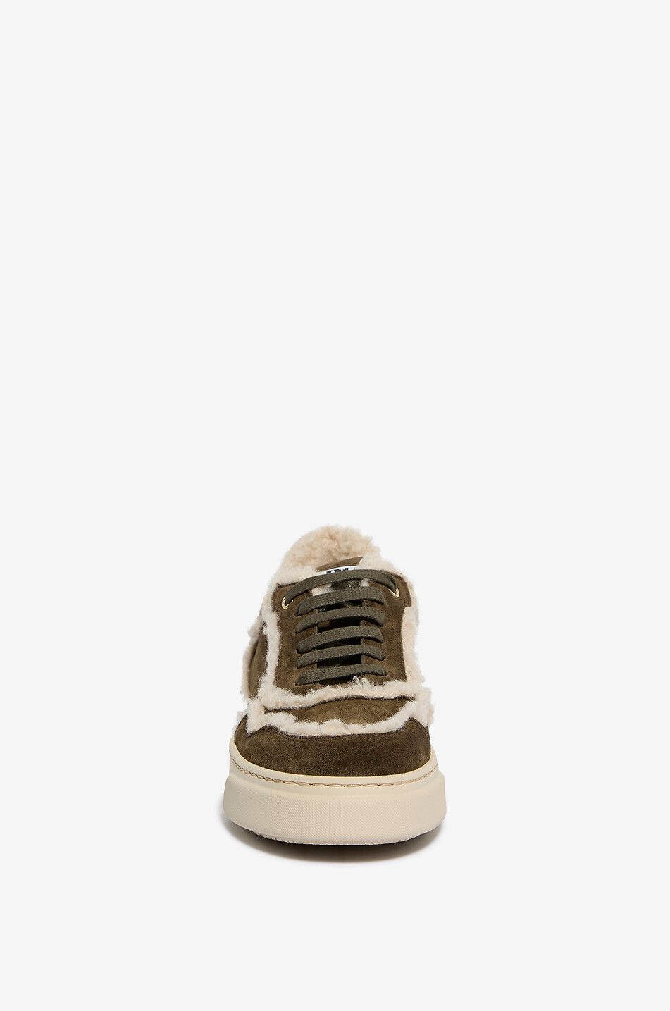 FRATELLI ROSSETTI Baskets basses à lacets chaudes en daim et tissu Femme VERT FONCÉ 2