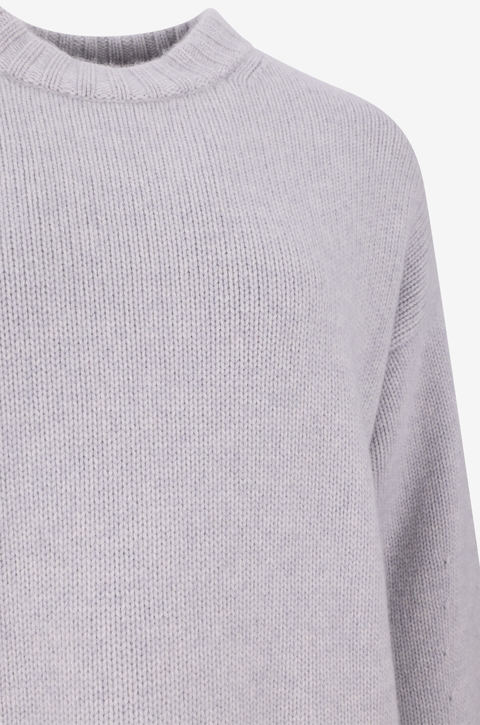 BONGENIE Oversize-Pullover mit Rundhalsausschnitt aus Wolle und Kaschmir Damen MITTELGRAU 5