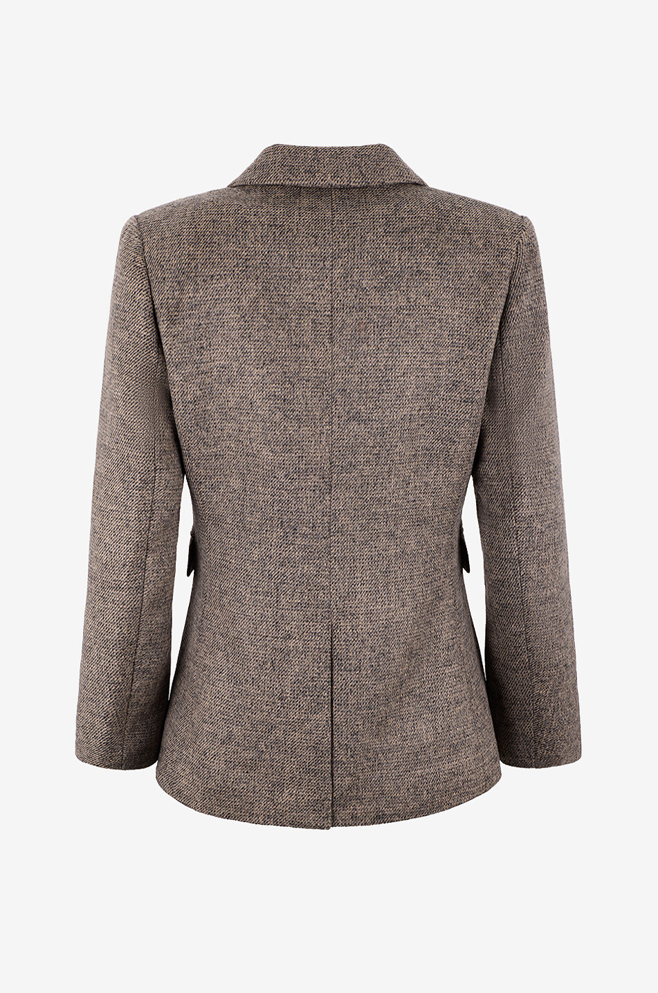 BONGENIE Melierter Blazer mit Revers in gerader Schnittform Damen BRAUN 2