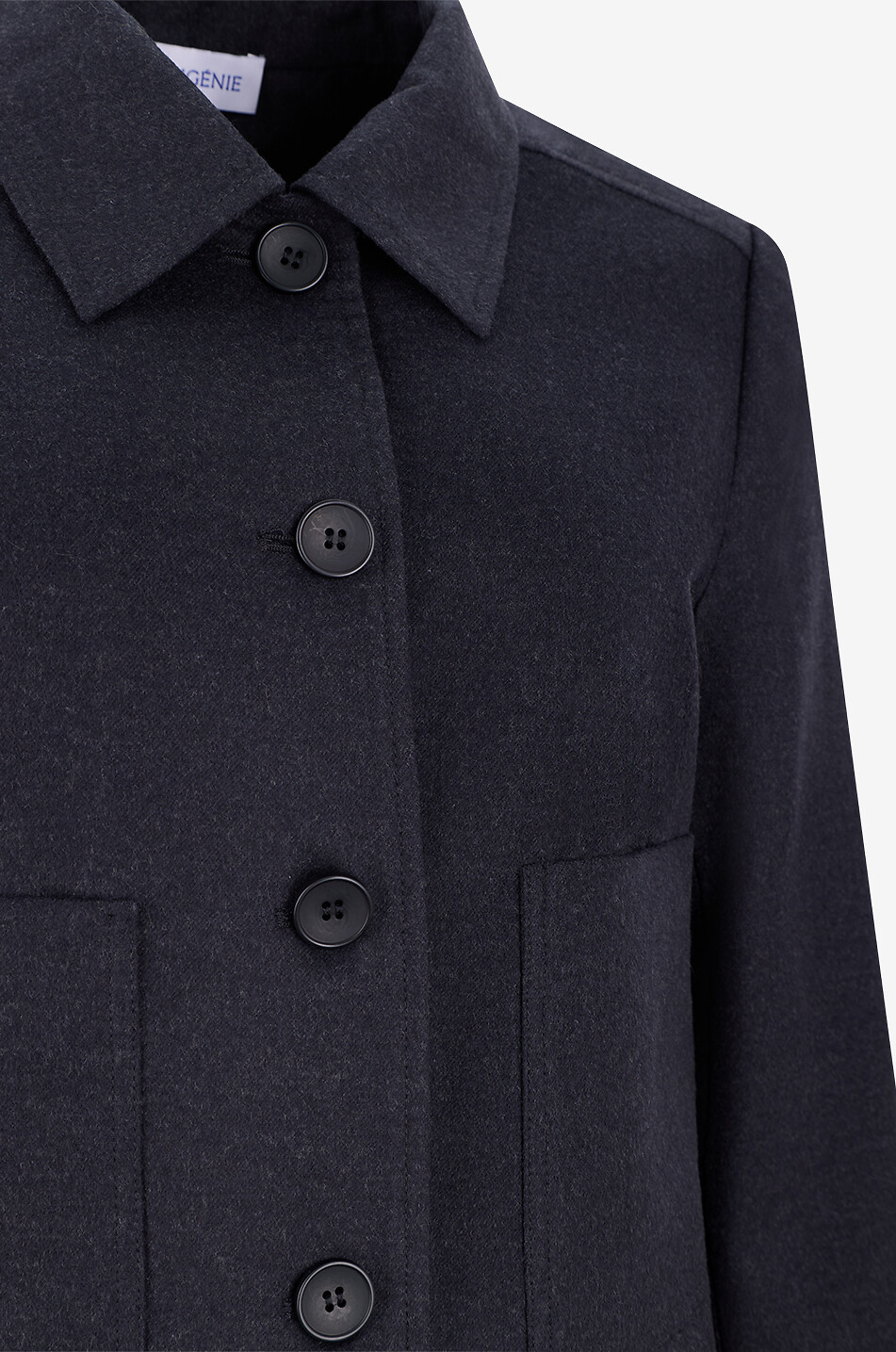 BONGENIE Kurze Jacke aus Woll-Kaschmir-Mix Damen DUNKELGRAU 3