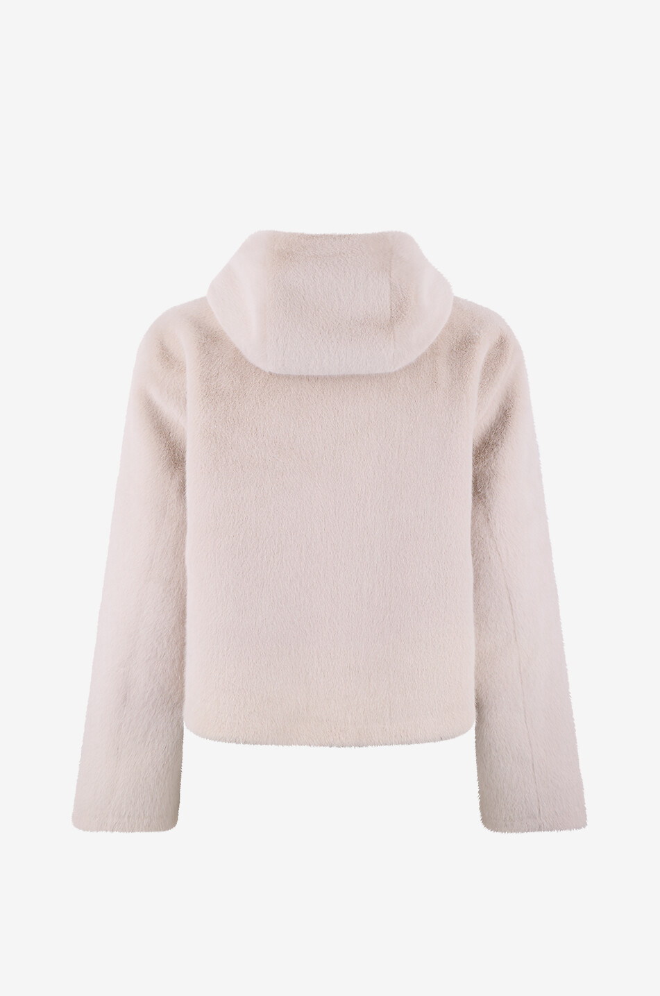 BONGENIE Kurze Kapuzenjacke aus Kunstpelz Dani Damen Hellbeige 2