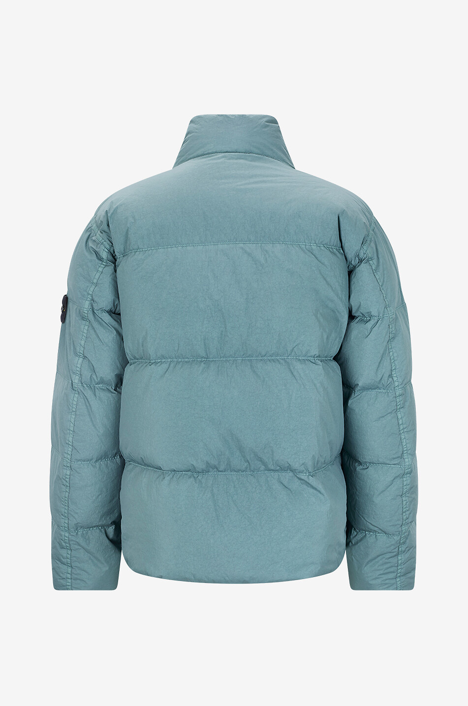 STONE ISLAND Kurze gesteppte Daunenjacke mit Stehkragen 4100109 Crinkle Reps NY Herren GRÜN 2