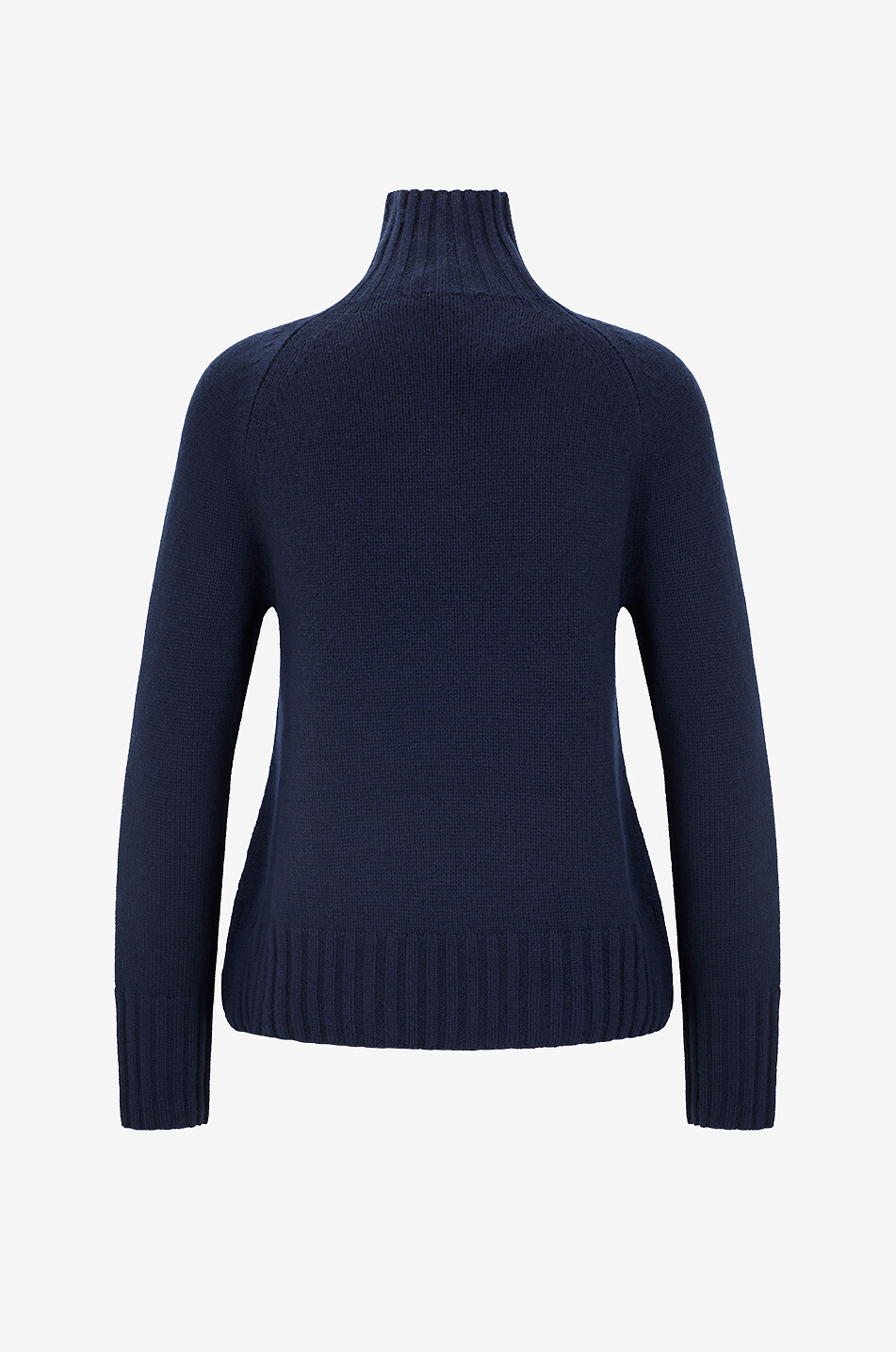 'S MAX MARA Pull à col montant en laine et cachemire Mantova Femme BLEU FONCE 2