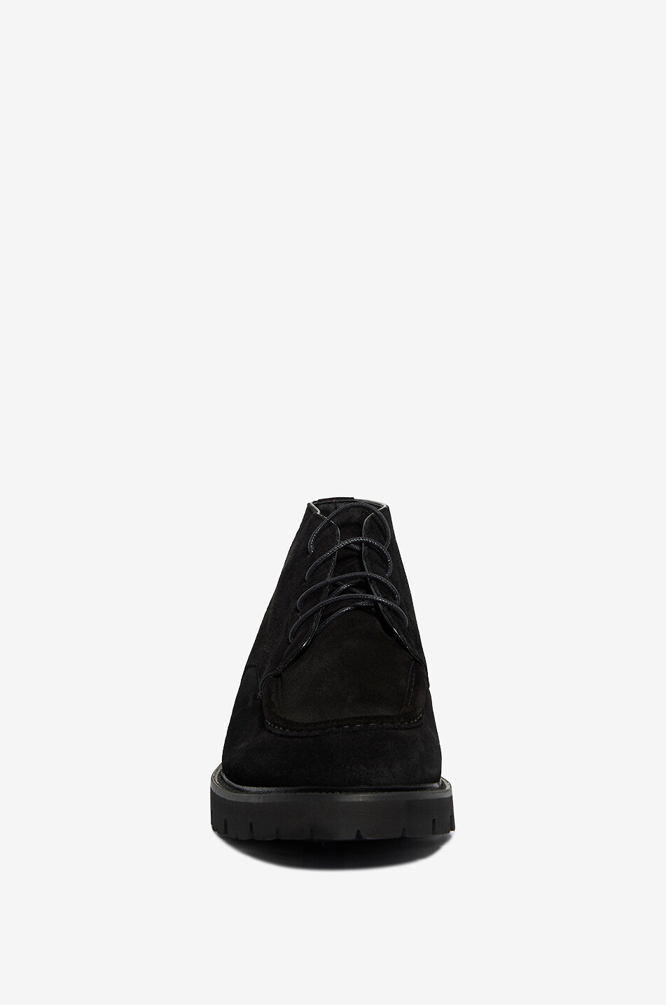 BONGENIE Suede lace-up ankle boots with ridged sole Men BLACK 2