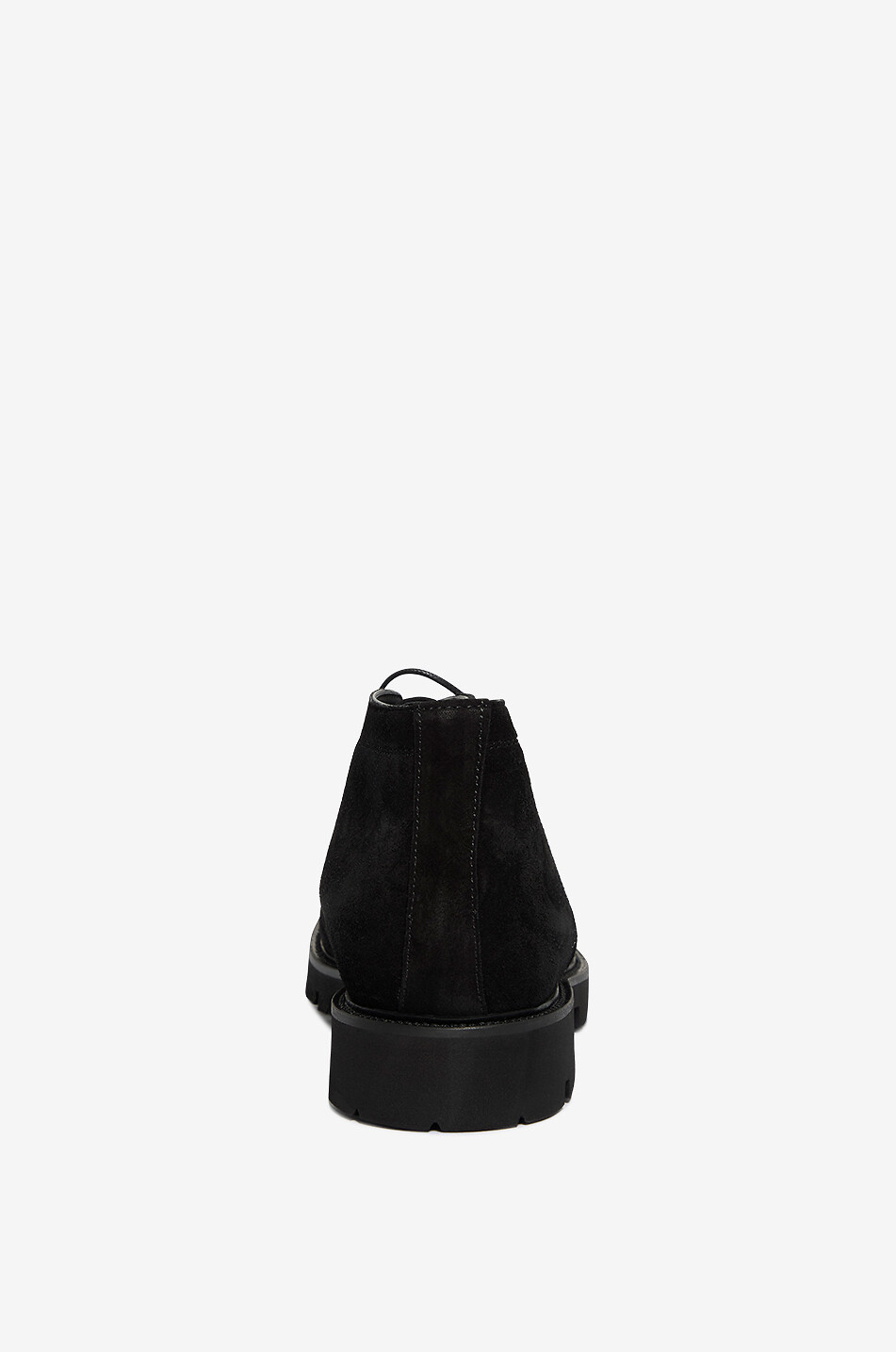 BONGENIE Suede lace-up ankle boots with ridged sole Men BLACK 4