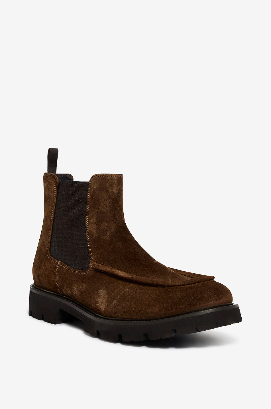 Bottines chelsea à semelle crantée en daim