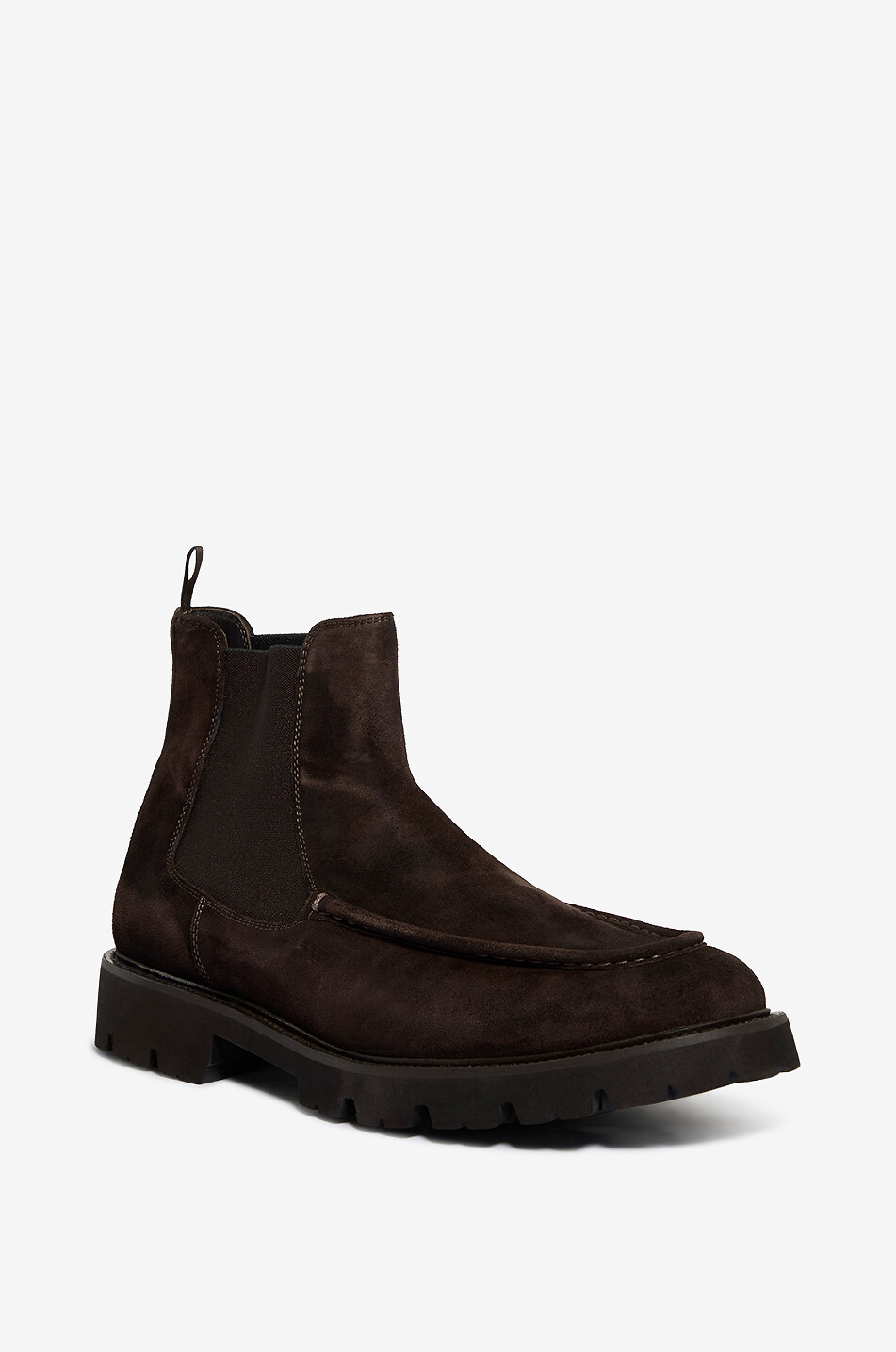BONGÉNIE Bottines chelsea à semelle crantée en daim Homme MARRON FONCÉ 1