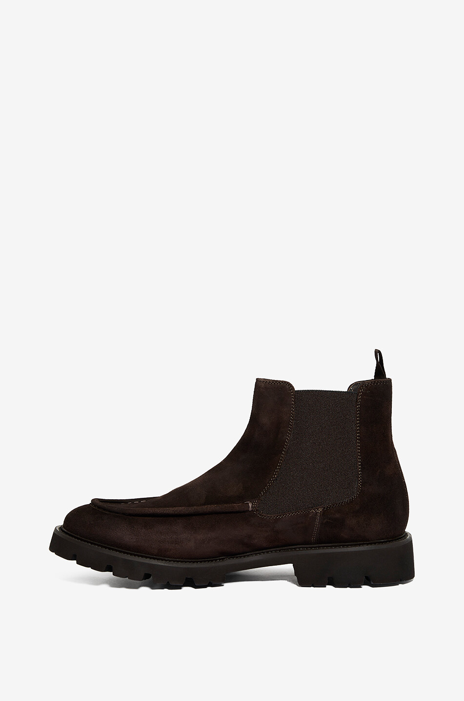 BONGÉNIE Bottines chelsea à semelle crantée en daim Homme MARRON FONCÉ 3