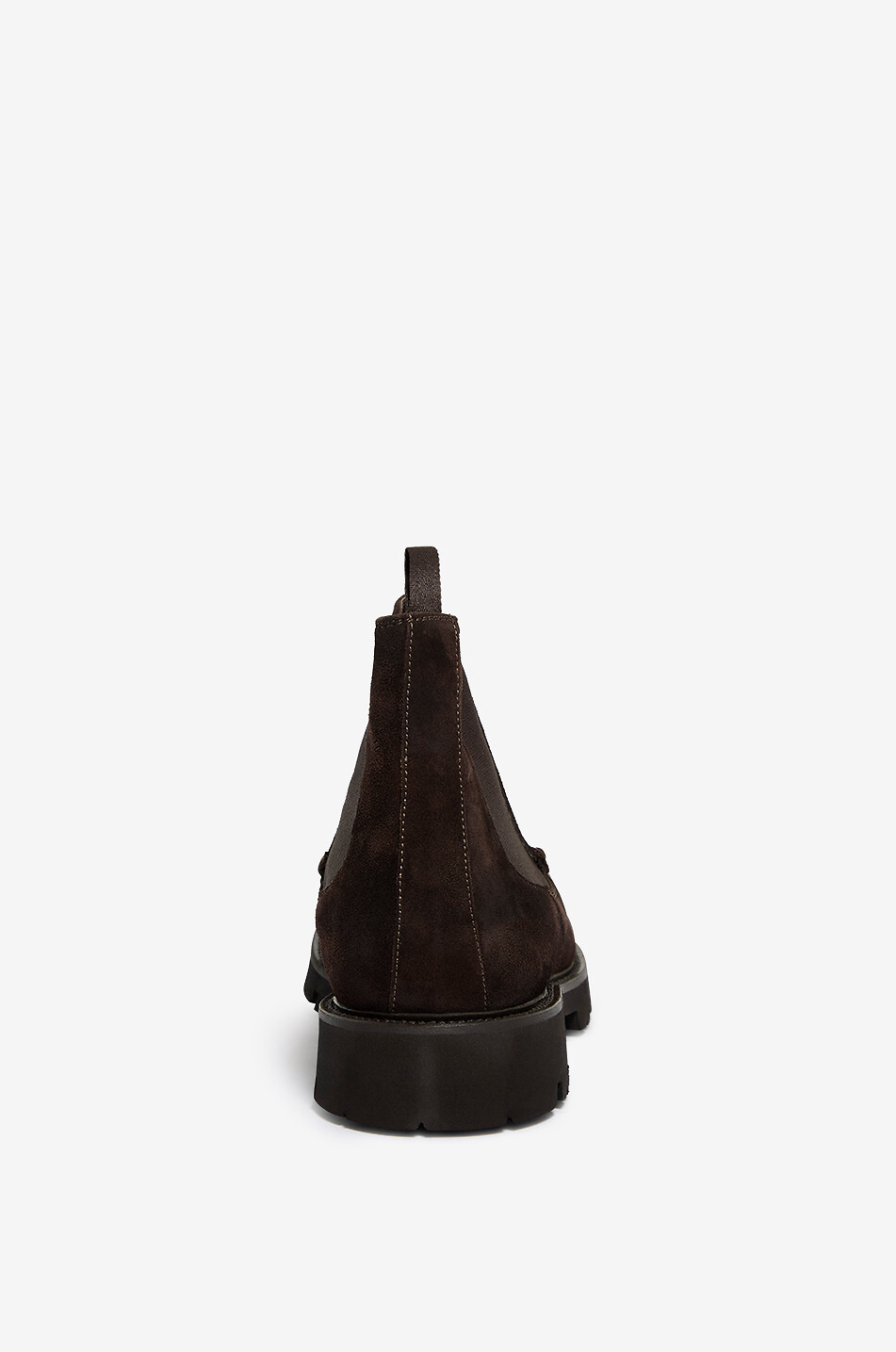BONGÉNIE Bottines chelsea à semelle crantée en daim Homme MARRON FONCÉ 4