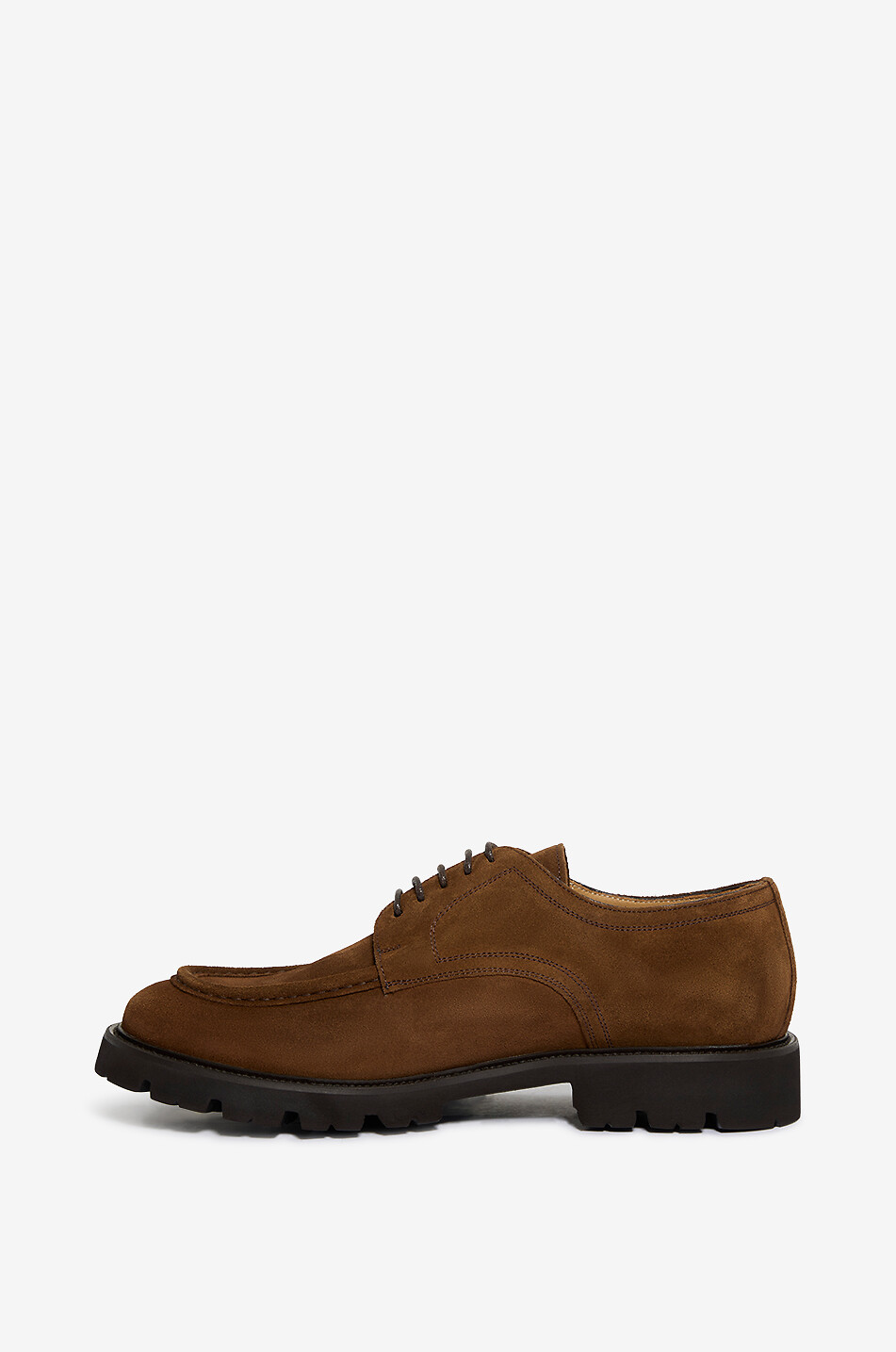 BONGENIE Suede lace-up shoes with lug sole Men BROWN 3