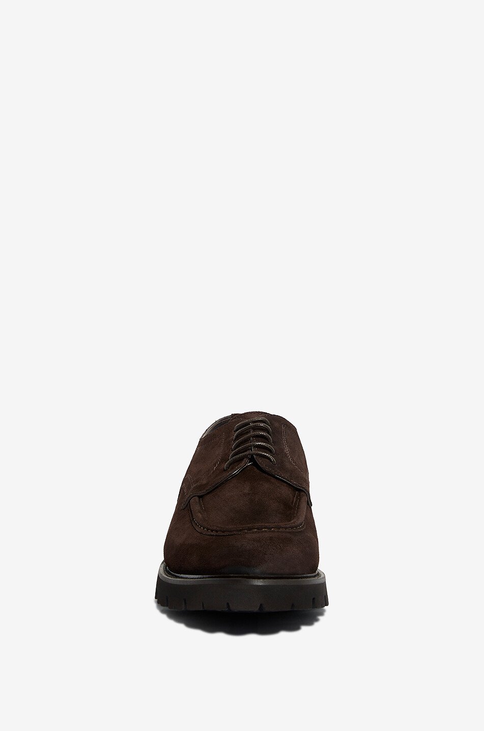 BONGENIE Suede lace-up shoes with lug sole Men DARK BROWN 2