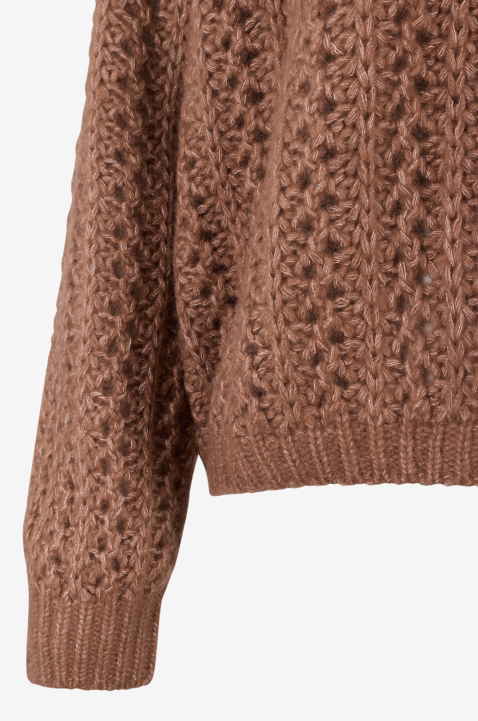 HEMISPHERE Cardigan à col V en cachemire mélangé chiné Femme CAMEL 3