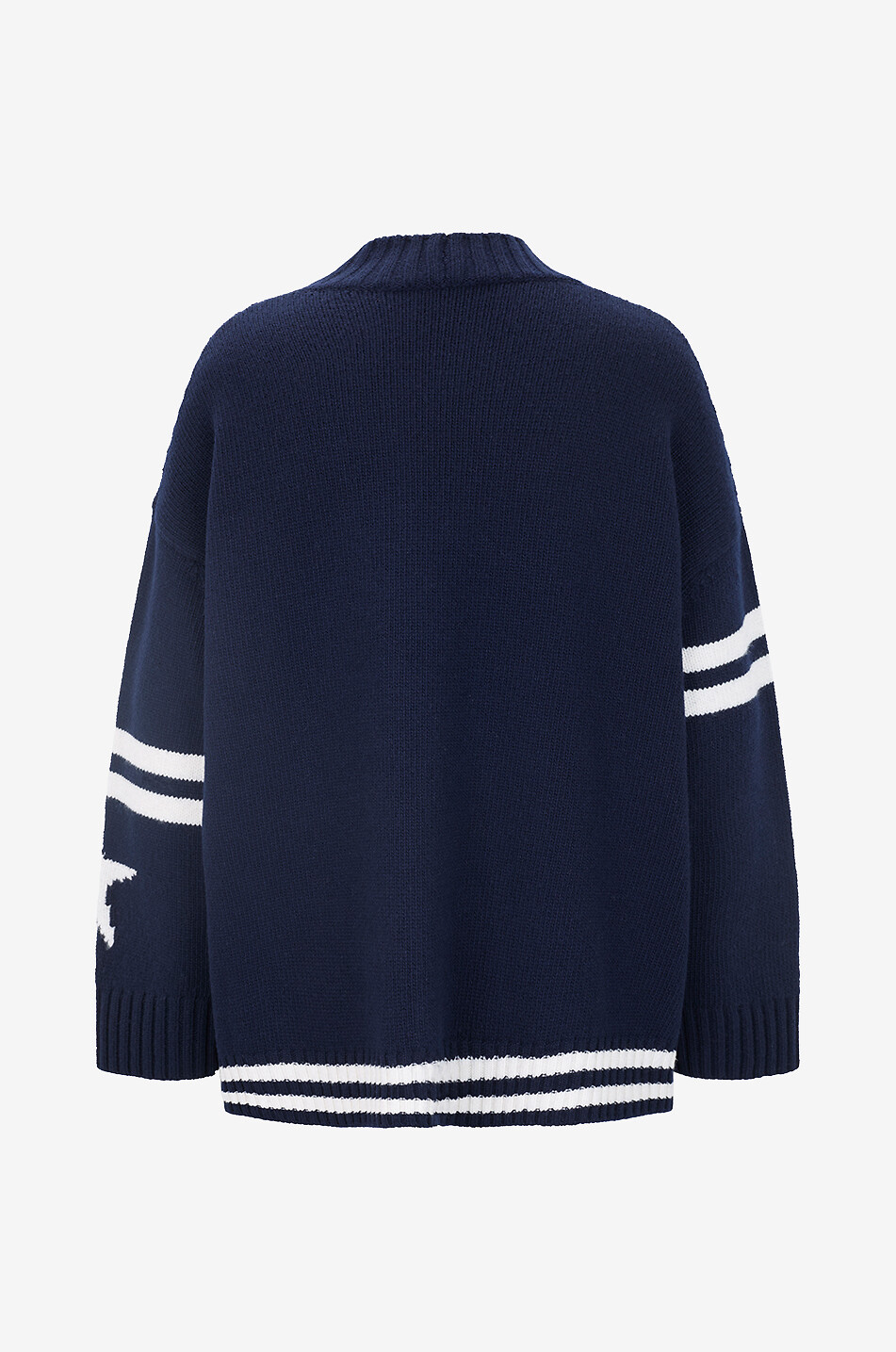 WEEKEND MAX MARA Belgio virgin wool oversized V-neck cardigan Women DARK BLUE 2