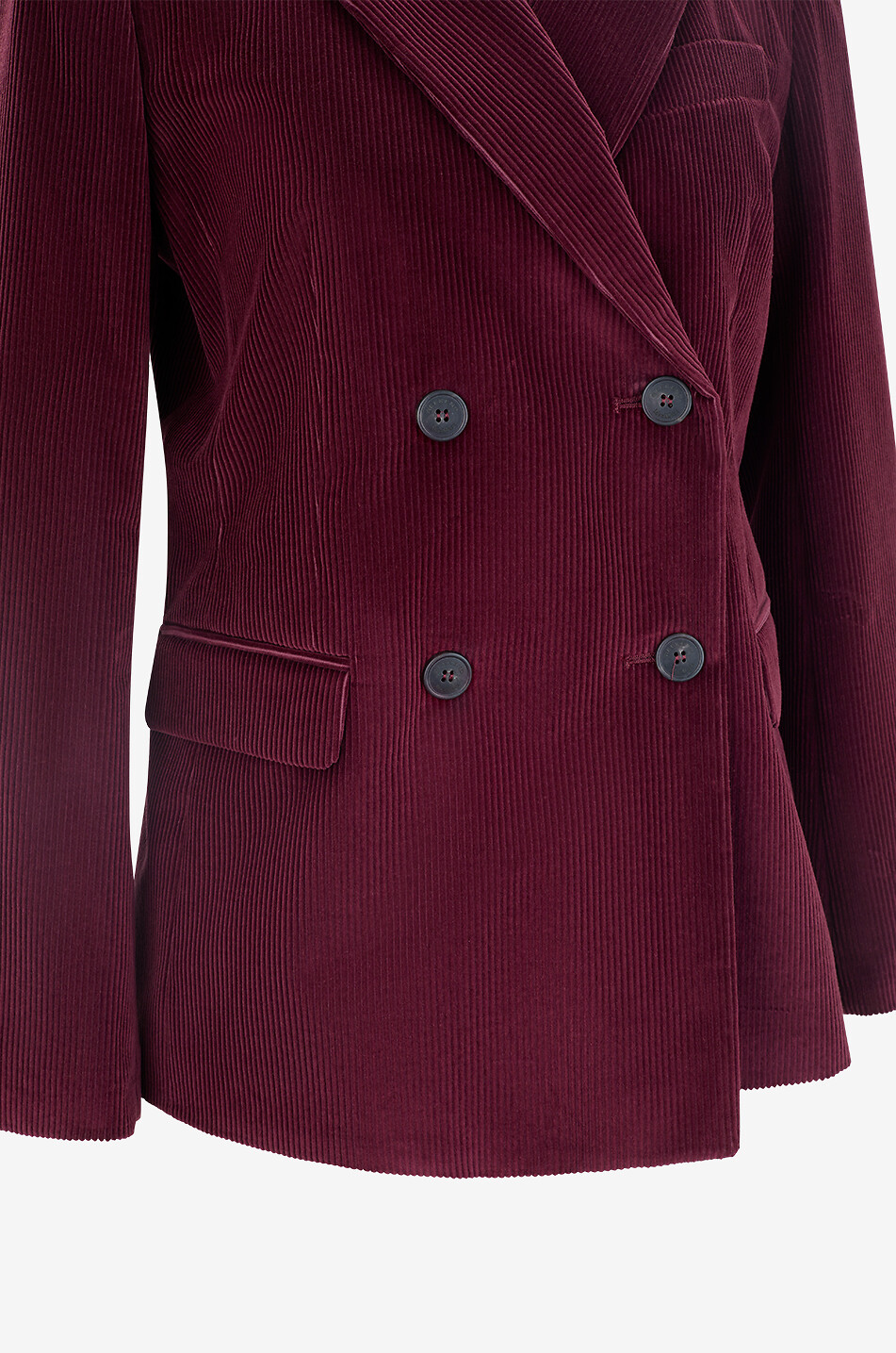 WEEKEND MAX MARA Doppelreihiger Blazer aus Baumwoll-Cord Katanga Damen DUNKELROT 3