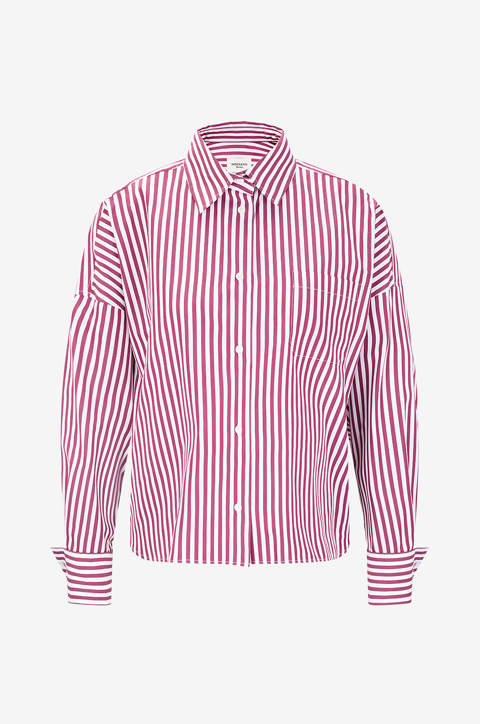 Dovatta long-sleeved striped cotton poplin shirt