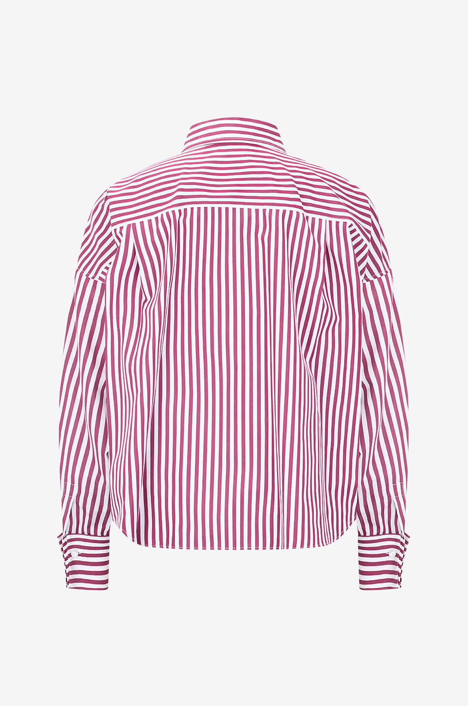 WEEKEND MAX MARA Dovatta long-sleeved striped cotton poplin shirt Women DARK RED 2
