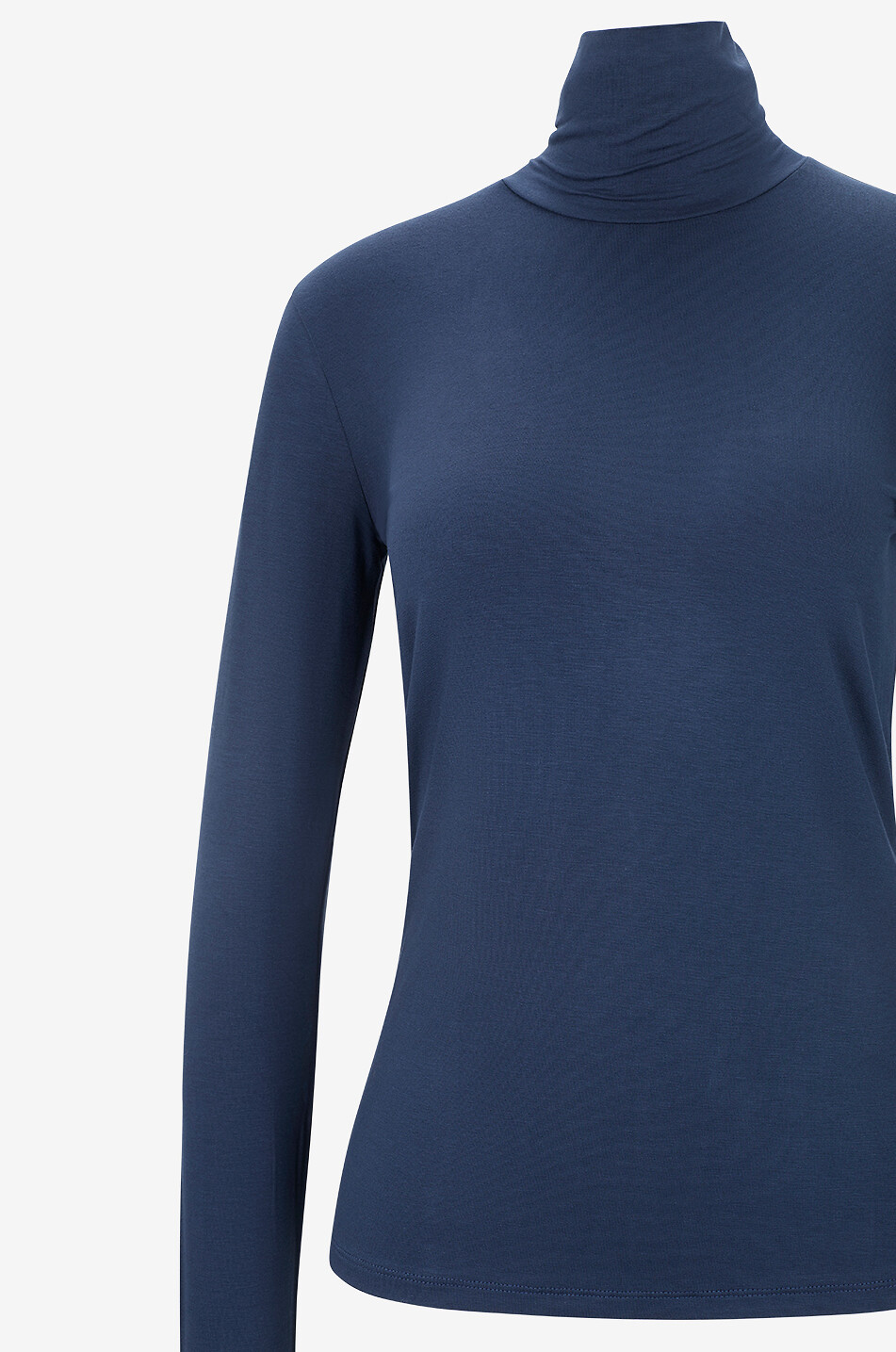 WEEKEND MAX MARA Body à col roulé à manches longues en viscose Femme BLEU FONCE 3
