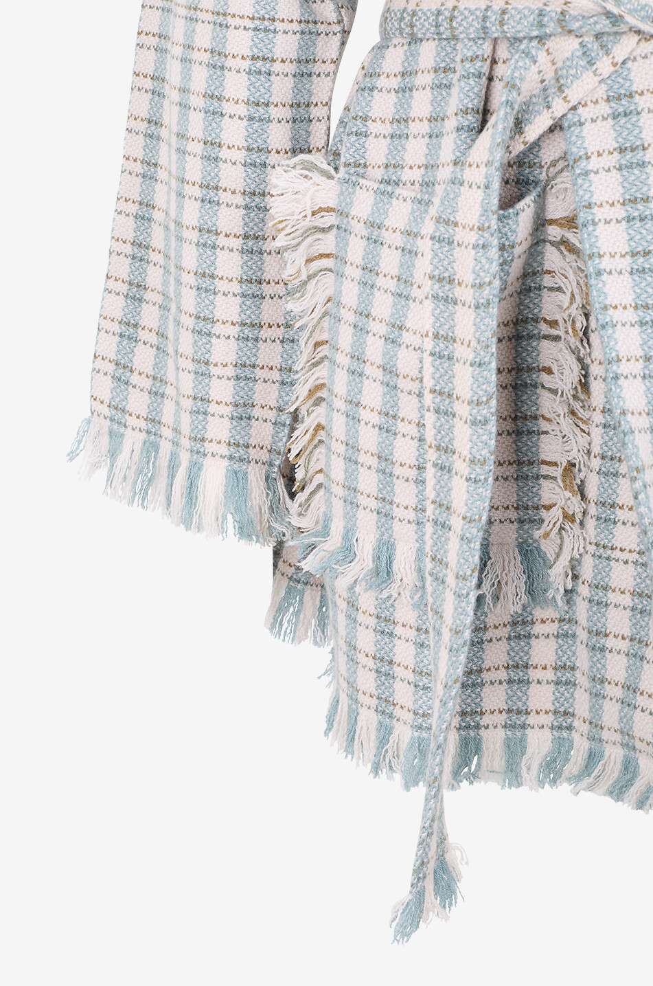 HEMISPHERE Cardigan à col châle à carreaux en cachemire à franges Femme MULTICOLORE 3