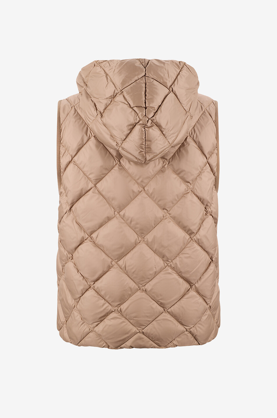 WEEKEND MAX MARA Giochi quilted sleeveless hooded jacket Women CAMEL 2
