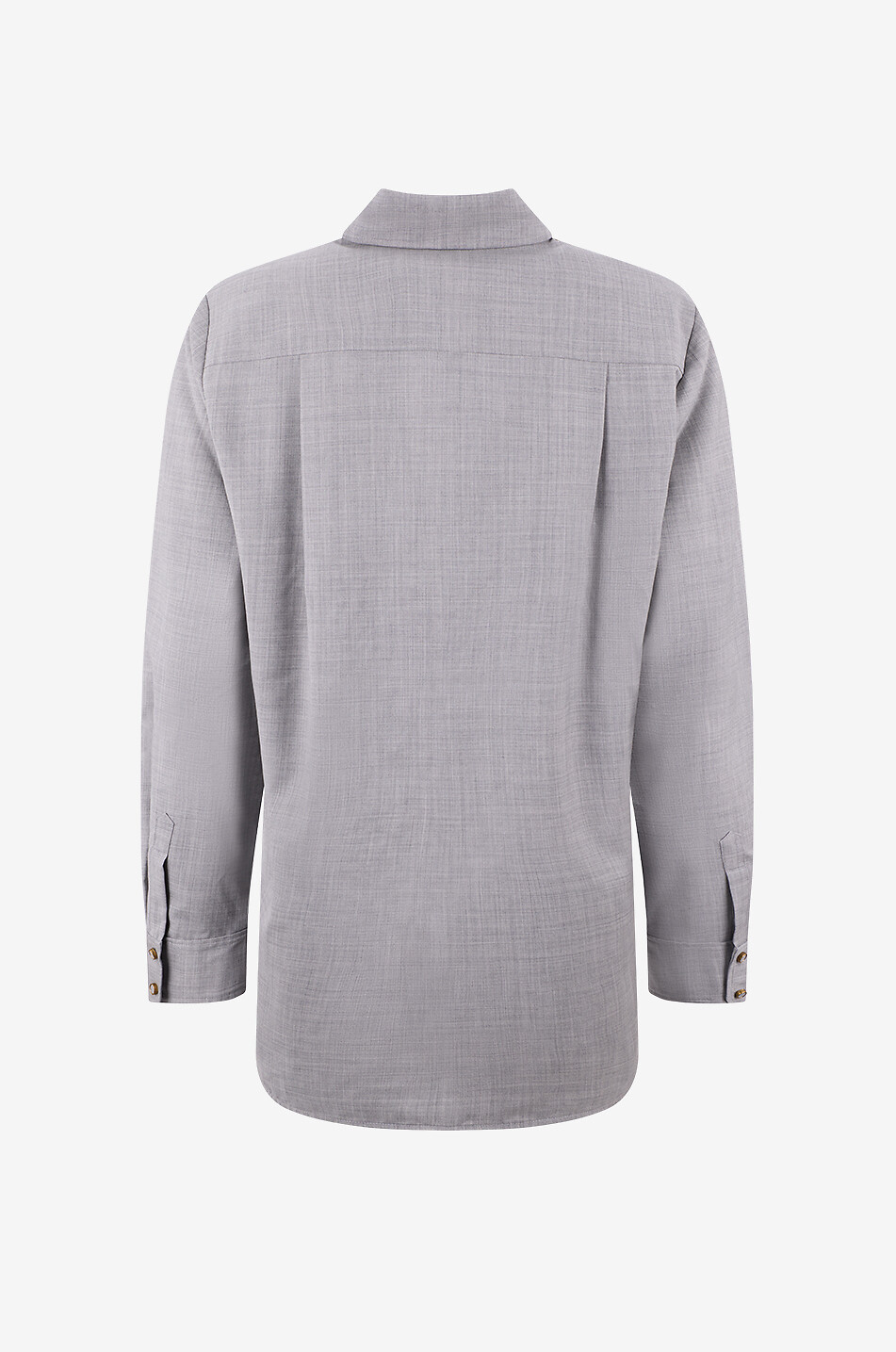 ZIMMERMANN Oversized long-sleeved marl wool shirt Women GREY 2