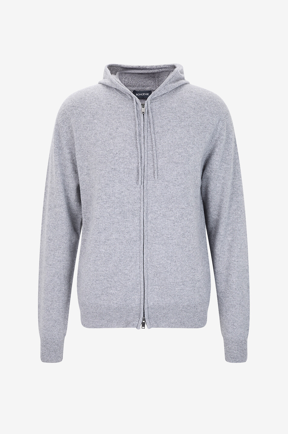 Sweat à capuche zippé en cachemire