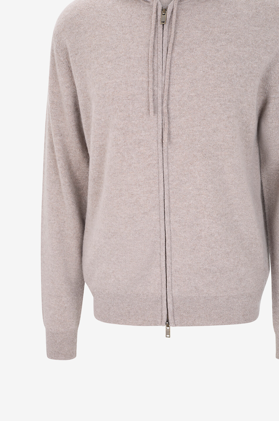 BONGÉNIE Sweat à capuche zippé en cachemire Homme MARRON 3