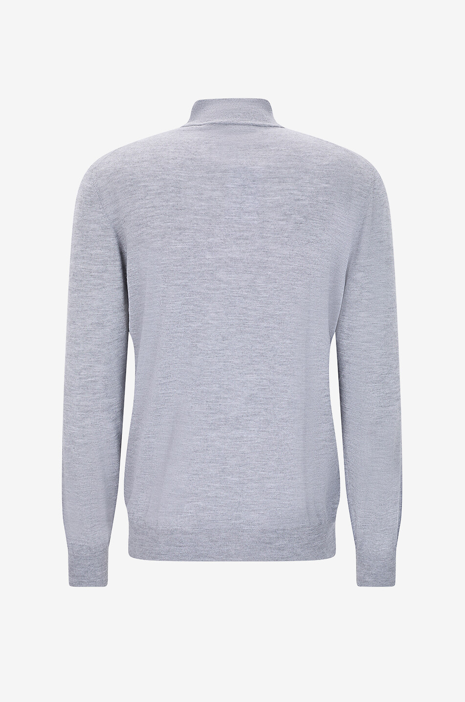 BONGÉNIE Pull à col montant zippé en cachemire Homme GRIS MOYEN 2