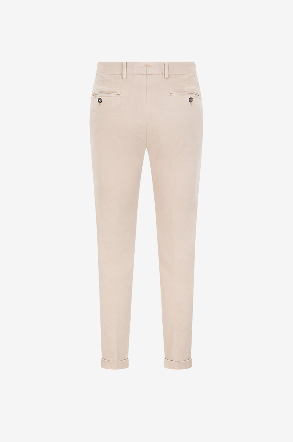 B SETTECENTO Pantalon chino slim en sergé de coton Aterno Homme Beige moyen 2