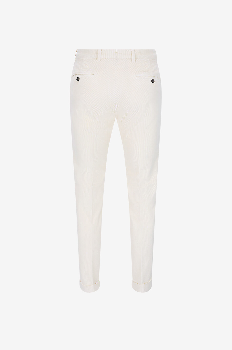 B SETTECENTO Aeterno Slim straight-leg cotton corduroy trousers Men EGGSHELL 2