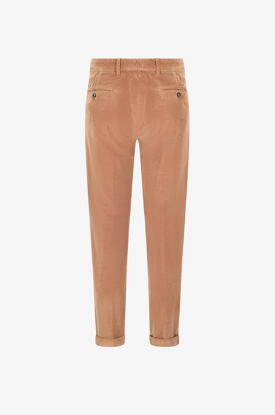 B SETTECENTO Aeterno Slim straight-leg cotton corduroy trousers Men COGNAC 2